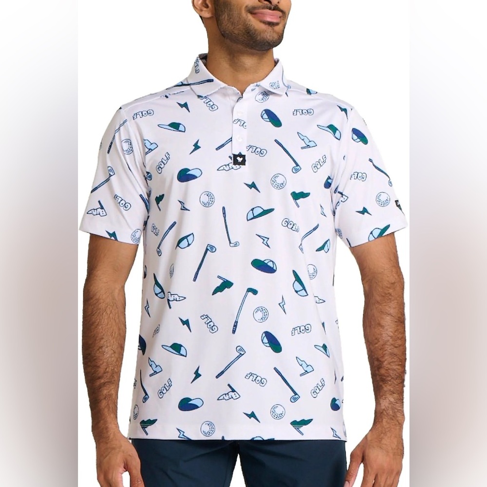 BAD BIRDIE YARD SALE Golf POLO Short Sleeve Shirt Men’s Size X-Large